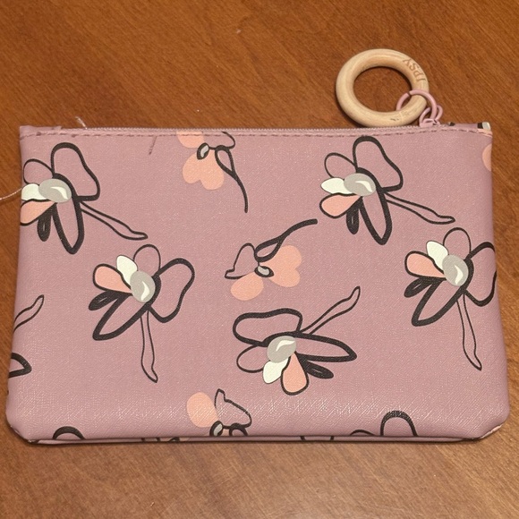 Ipsy Glam Pink Floral Pink Makeup Bag - Picture 4 of 6